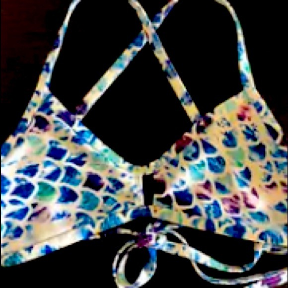 Jolyn Clothing Other - Small Mermaid print (rare) vent tie back swim top.  Like new.